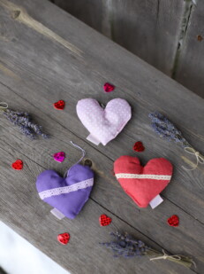 Serce - zawieszka lawendowa