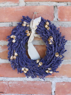 Lawendowy wianek z makówkami