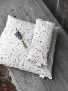 zestaw prezentowy z lawendą poduszka z łuską gryki, poduszka z siemieniem lnianym Lawendowa Siwianka